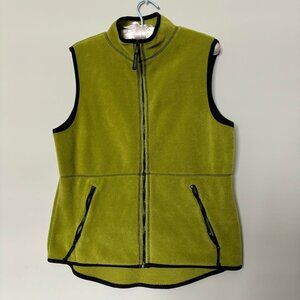 Mountain lake green fleece zip up vest